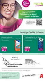 mea - meine apotheke Apotheken Prospekt der aktuellen Woche mit 4 Seiten, gültig von 01.01.2026 bis 31.01.2026, in Aldenhoven und Umgebung Aktueller mea - meine apotheke Apotheken Prospekt in Aldenhoven und Umgebung, "Unsere Januar-Angebote" mit 4 Seiten, 01.01.2026 - 31.01.2026