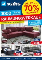 Kabs Prospekt für Dortmund mit 2 Seiten Kabs Prospekt für Dortmund: "Räumungsverkauf", 2 Seiten, 27.05.2020 - 09.06.2020