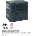 Composteur compost'eco 350 l - Belli en promo chez E.Leclerc Composteur compost'eco 350 l - Belli dans le catalogue E.Leclerc
