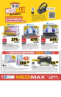 Laptop im MEDIMAX Prospekt "HEUTE IST KINOTAG ZUHAUSE!" mit 8 Seiten (Düsseldorf)