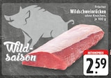 Frischer Wildschweinrücken ohne Knochen bei EDEKA im Prospekt "" für 2,59 €