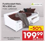 Funktionsbett Nalu, 90 x 200 cm von Juskys im aktuellen Netto Marken-Discount Prospekt für 199,99 €