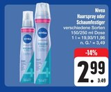 Haarspray oder Schaumfestiger Angebote von Nivea bei E center Freital für 2,99 €