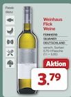 Feinherb Silvaner von Weinhaus Flick für 3,79 € bei famila Nordwest im Angebot Feinherb Silvaner von Weinhaus Flick im aktuellen famila Nordwest Prospekt