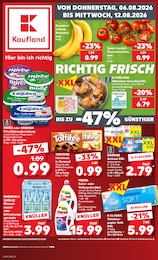 Kaufland Prospekt "Hier bin ich richtig", 56 Seiten, 06.08.2026 - 06.08.2026 Aktueller Kaufland Prospekt, "Hier bin ich richtig", mit Angeboten der Woche, gültig von 06.08.2026 bis 06.08.2026