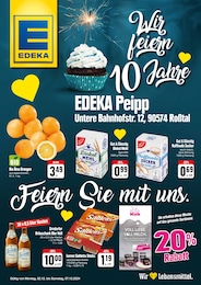 EDEKA Prospekt für Schwabach: "Wie feiern 10 Jahre", 2 Seiten, 02.12.2024 - 07.12.2024