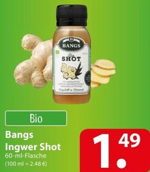 Bangs Ingwer Shot bei famila Nordost in Herford Bangs Ingwer Shot im Angebot bei famila Nordost Herford für 1,49 €
