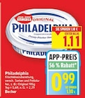 Frischkäsezubereitung von Philadelphia für 0,99 € bei E center im Angebot Frischkäsezubereitung von Philadelphia im aktuellen E center Prospekt