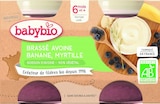 Pots brassé avoine banane myrtille - 260 g - BABYBIO en promo chez NaturéO Pots brassé avoine banane myrtille - 260 g - BABYBIO dans le catalogue NaturéO