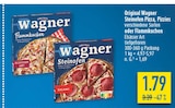 Aktuelles Original Wagner Steinofen Pizza, Pizzies verschiedene Sorten oder Flammkuchen Elsässer Art tiefgefroren Angebot bei diska in Erlangen ab 1,79 €