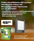 Ultraeffiziente LED Outdoor Wandleuchte Arbour mit Bewegungsmelder Warmweiss von Philips im aktuellen OBI Prospekt für 49,99 €