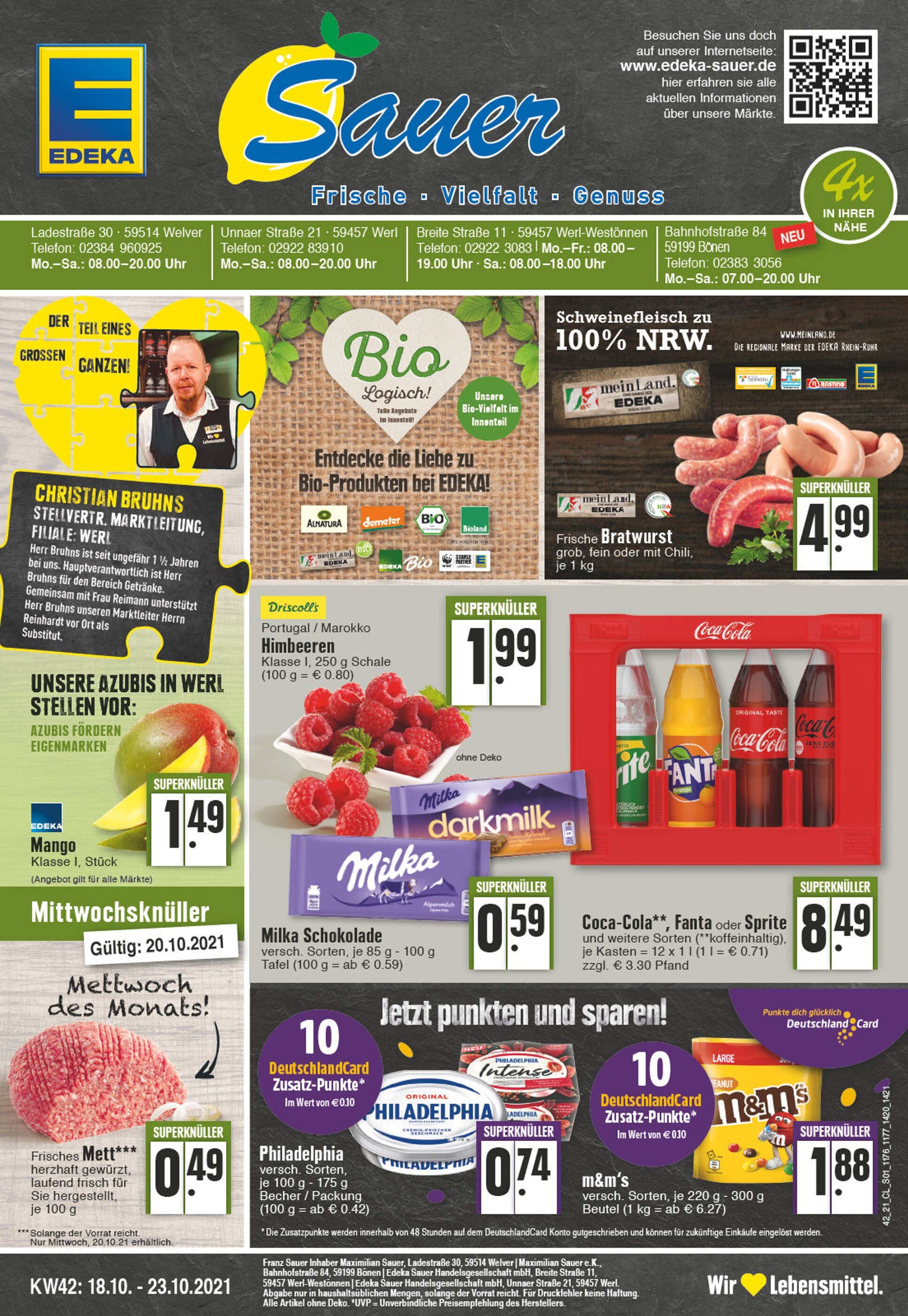 EDEKA Prospekt für Werl mit 24 Seiten EDEKA Prospekt für Werl: "Aktuelle Angebote", 24 Seiten, 18.10.2021 - 23.10.2021