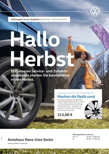 Aktueller Volkswagen Prospekt "Herbst in Sicht" Seite 1 von 1 Seite für Dippoldiswalde