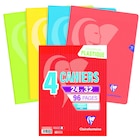 Lot de 4 cahiers Mimesys - CLAIREFONTAINE en promo à 9,99 € chez Carrefour Lot de 4 cahiers Mimesys - CLAIREFONTAINE dans le catalogue Carrefour