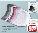 Damen Sneakersocken im Angebot bei REWE in Bonn Damen Sneakersocken Angebote bei REWE Bonn für 9,99 €