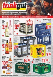 Trinkgut Prospekt "Aktuelle Angebote", 8 Seiten, 11.12.2023 - 11.12.2023 Aktueller Trinkgut Prospekt, "Aktuelle Angebote", mit Angeboten der Woche, gültig von 11.12.2023 bis 11.12.2023