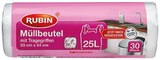 Müllbeutel 25 Liter mit Tragegriffen im Angebot bei Rossmann in Lörrach Müllbeutel 25 Liter mit Tragegriffen Angebote von Rubin bei Rossmann Lörrach für 0,59 €