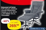 Relaxsessel mit Hocker Angebote von Stoff anthrazit, stufenlose manuelle Relaxfunktion, Sitztiefe ca. 47 cm, B/H/T ca. 87/108/82-104 cm bei ROLLER Dormagen für 269,99 €