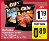 Tortillas Angebote von Chio bei E center Erlangen für 0,89 €