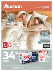 Prospectus Auchan Hypermarché à Perpignan, "Quand le Blanc réveille l'été", 20 pages de promos valables du 04/06/2024 au 17/06/2024