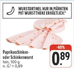 Aktuelle Wurst Angebote bei EDEKA in Dresden Aktuelles Paprikaschinkenwurst Angebot bei EDEKA in Dresden ab 0,89 €