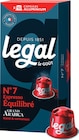 Cafe Capsules N°7 Espresso Équilibré - Legal en promo chez U Express Lorient à 2,06 €