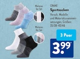 Sportsocken im Angebot bei ALDI SÜD in Rottenburg Sportsocken Angebote von Crane bei ALDI SÜD Rottenburg für 3,99 €
