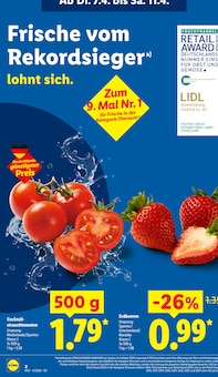 Tomaten im aktuellen Lidl Prospekt (Jena) Tomaten im Lidl Prospekt "LIDL LOHNT SICH" mit 68 Seiten (Jena)