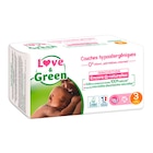 Couches & Culottes hypoallergéniques - LOVE & GREEN en promo à 9,68 € chez Carrefour Couches & Culottes hypoallergéniques - LOVE & GREEN dans le catalogue Carrefour