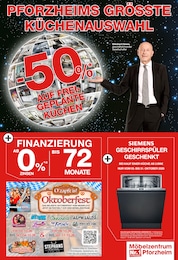 Möbelzentrum Pforzheim Prospekt für Wörth: "PFORZHEIMS GRÖSSTE KÜCHENAUSWAHL", 4 Seiten, 03.10.2026 - 10.10.2026