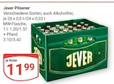 Aktuelle Jever Angebote bei GLOBUS in Saarbrücken Aktuelles Pilsener Angebot bei GLOBUS in Saarbrücken ab 11,99 €
