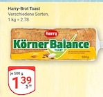 Körner Balance Toast Angebote von Harry bei GLOBUS Oberursel für 1,39 €