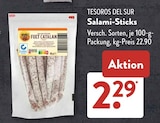 Salami-Sticks im ALDI SÜD Prospekt Salami-Sticks von TESOROS DEL SUR im aktuellen ALDI SÜD Prospekt für 2,29 €