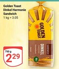 Dinkel Harmonie Sandwich im Angebot bei GLOBUS in Bochum Dinkel Harmonie Sandwich Angebote von Golden Toast bei GLOBUS Bochum für 2,29 €