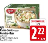 Rahm-Gemüse oder Gemüse-Ideen Angebote von iglo bei EDEKA Regensburg für 2,22 €