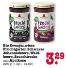 Bio Zwergenwiese Fruchtgarten Schwarze Johannisbeere oder Waldbeere oder Sauerkirsche oder Aprikose Angebote von Zwergenwiese bei E center Frankfurt für 3,29 €