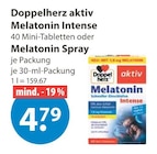 Aktiv Melatonin Intense oder Melatonin Spray von Doppelherz im aktuellen V-Markt Prospekt für 4,79 €