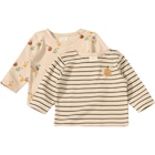 Äpfel im dm-drogerie markt Prospekt Langarmshirts mit Apfel-Motiv, beige + grün, Gr. 68 von ALANA im aktuellen dm-drogerie markt Prospekt für 11,90 €