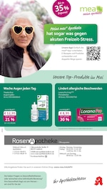 mea - meine apotheke Apotheken Prospekt der aktuellen Woche mit 4 Seiten, gültig von 01.05.2026 bis 31.05.2026, in Legau und Umgebung Aktueller mea - meine apotheke Apotheken Prospekt in Legau und Umgebung, "Unsere Mai-Angebote" mit 4 Seiten, 01.05.2026 - 31.05.2026