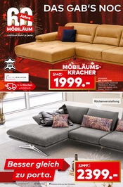 Sofa im porta Möbel Prospekt in Beckum Aktueller porta Möbel Prospekt mit Sofa, "MEGA-MÖBILÄUMS-KRACHER", Seite 4