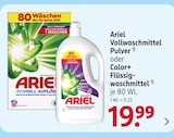 Vollwaschmittel Pulver oder Color+ Flüssigwaschmittel von Ariel im aktuellen Rossmann Prospekt für 19,99 €