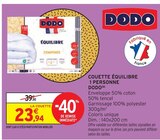 Couette équilibre 1 personne - DODO en promo chez Intermarché Valence à 23,94 €