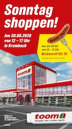 Baumärkte Prospekt von toom Baumarkt in Thannhausen Aktueller toom Baumarkt Baumärkte Prospekt für Thannhausen: Sonntag shoppen! mit 1} Seite, 30.08.2026 - 30.08.2026