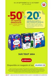 Prospectus Super U : «U» avec 1 page, 29/09/2026 - 11/10/2026 Catalogue Super U en cours à Algajola et aux alentours : «U» avec 1 page, valable du 29/09/2026 au 11/10/2026