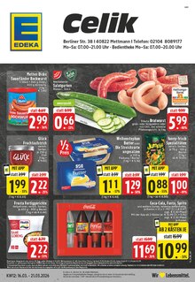 Coca Cola im EDEKA Prospekt "Aktuelle Angebote" mit 24 Seiten (Mettmann)