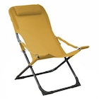 Fauteuil relax jaune 127 x 61 x 28,5 cm - BOTANIC® en promo chez Botanic Fauteuil relax jaune 127 x 61 x 28,5 cm - BOTANIC® dans le catalogue Botanic