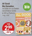 Bio Cerealien im V-Markt Prospekt Bio Cerealien von All Good im aktuellen V-Markt Prospekt für 2,99 €