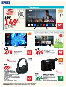 Promotion Télévision dans le prospectus Auchan Hypermarché, valable du 18/08/2026 au 06/09/2026 Promo Télévision dans le catalogue Auchan Hypermarché du moment à la page 20