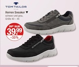 Herren Sneaker schwarz Angebote von Tom Tailor bei V-Markt Augsburg für 39,99 €