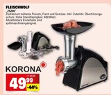 Fleischwolf im Angebot bei Marktkauf in Freiburg Fleischwolf Angebote von Korona bei Marktkauf Freiburg für 49,99 €